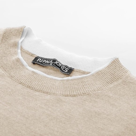 Mens Crewneck Dress Sweater Slim Fit Lightweight Wool Blend Knitted‎ Sweaters - Picture 4 of 6